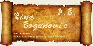 Mina Bogunović vizit kartica